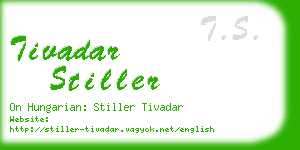 tivadar stiller business card